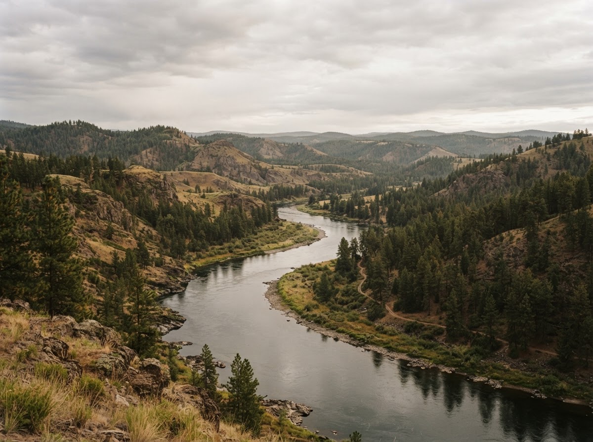Spokane and the Pacific Northwest landscape near the practice